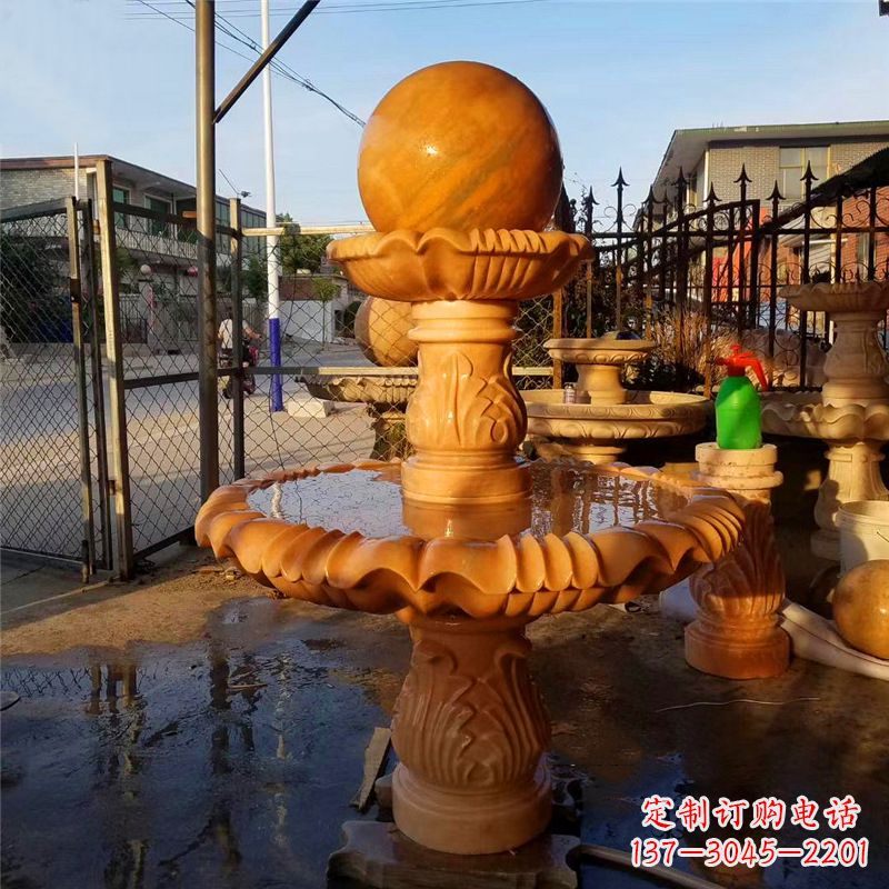 小區石雕噴泉塔