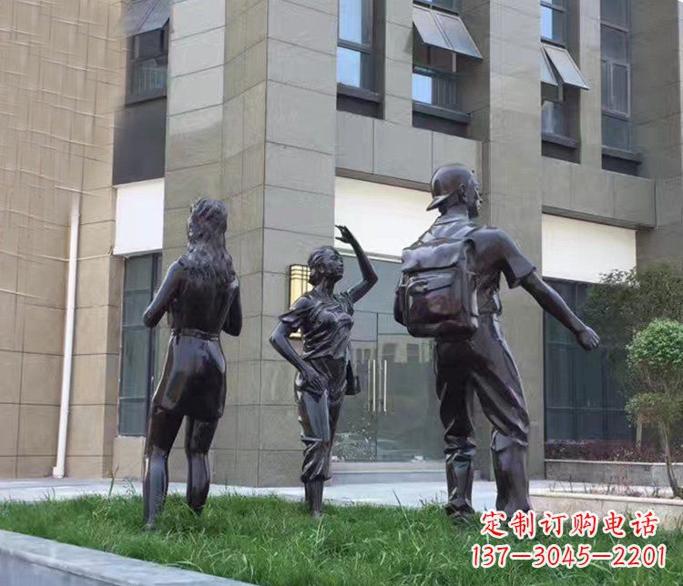 小區銅雕美女人物雕塑