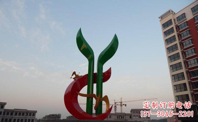 校園不銹鋼成長景觀雕塑 (2)