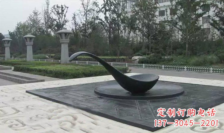校園古代指南針司南銅雕