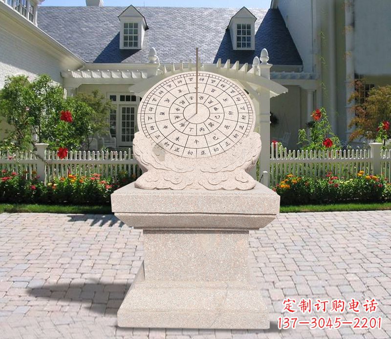 學校大理石日晷石雕 (2)