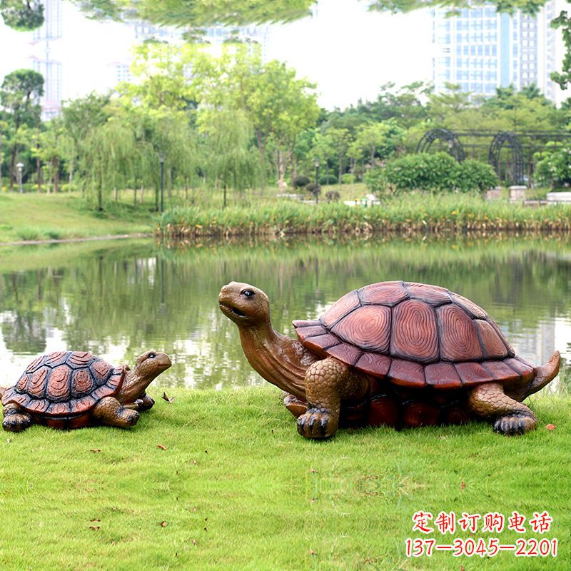 園林仿真烏龜玻璃鋼池塘湖泊水景雕塑擺件