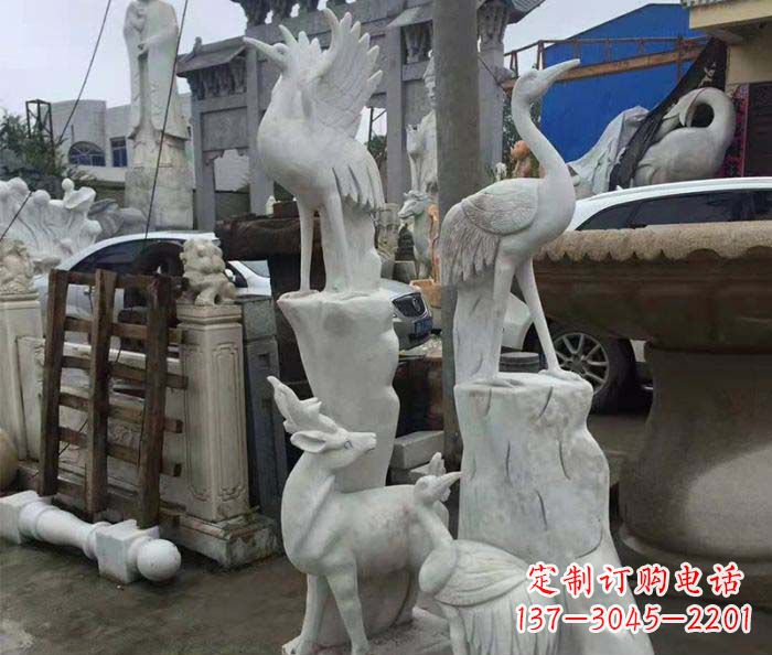 園林景觀仙鶴石雕