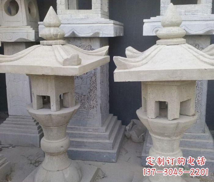 園林景觀小型燈塔石雕_1