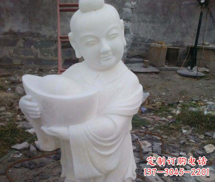招財進寶人物福娃石雕