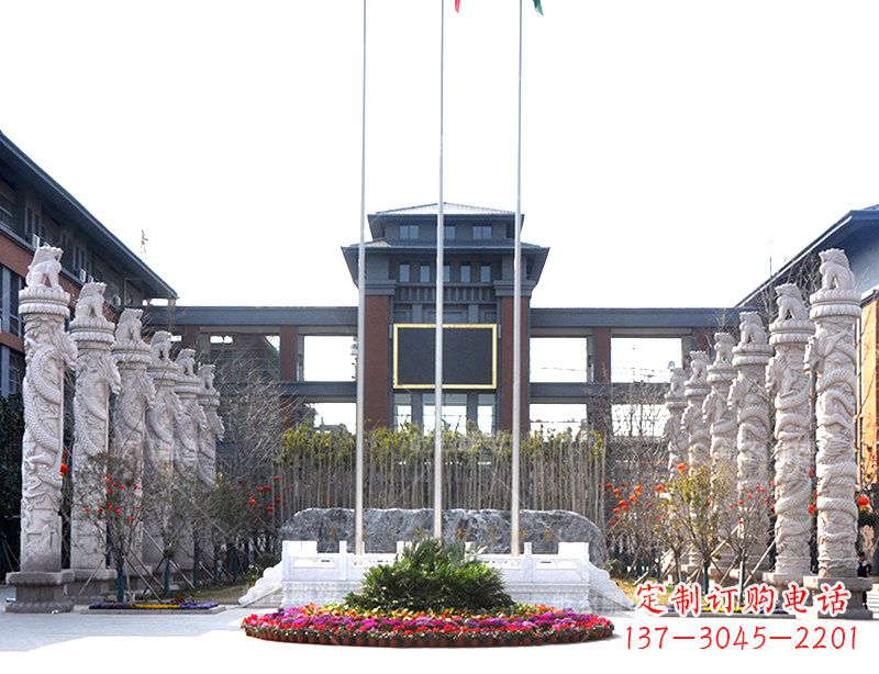 中國華表雕塑-校園園林廣場景觀裝飾雕塑
