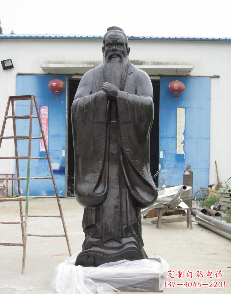 鑄銅孔子擺件
