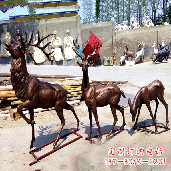 鑄銅鹿雕塑