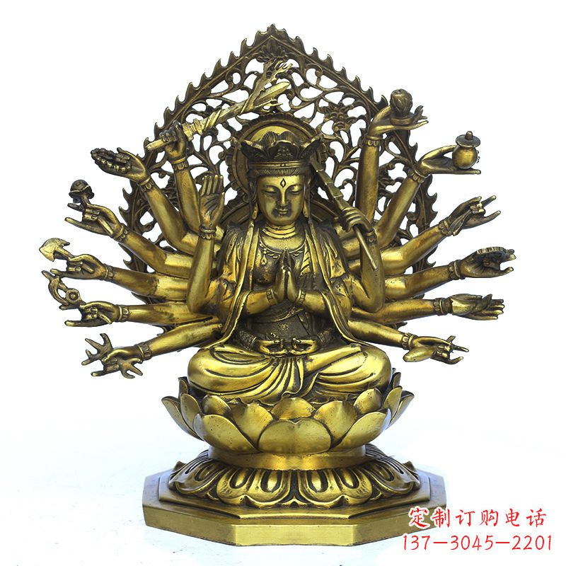 鑄銅千手觀音雕塑