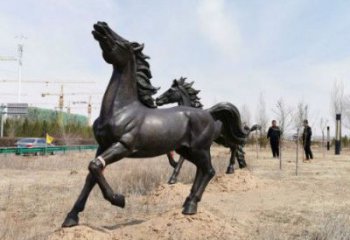 馬群銅雕-內蒙錫林浩特草原廣場奔馬鑄銅雕塑