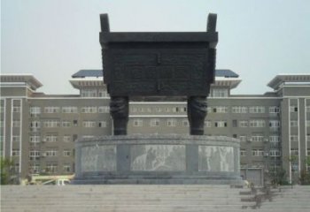 四方銅鼎-河北保定鑄銅四方鼎景觀雕塑